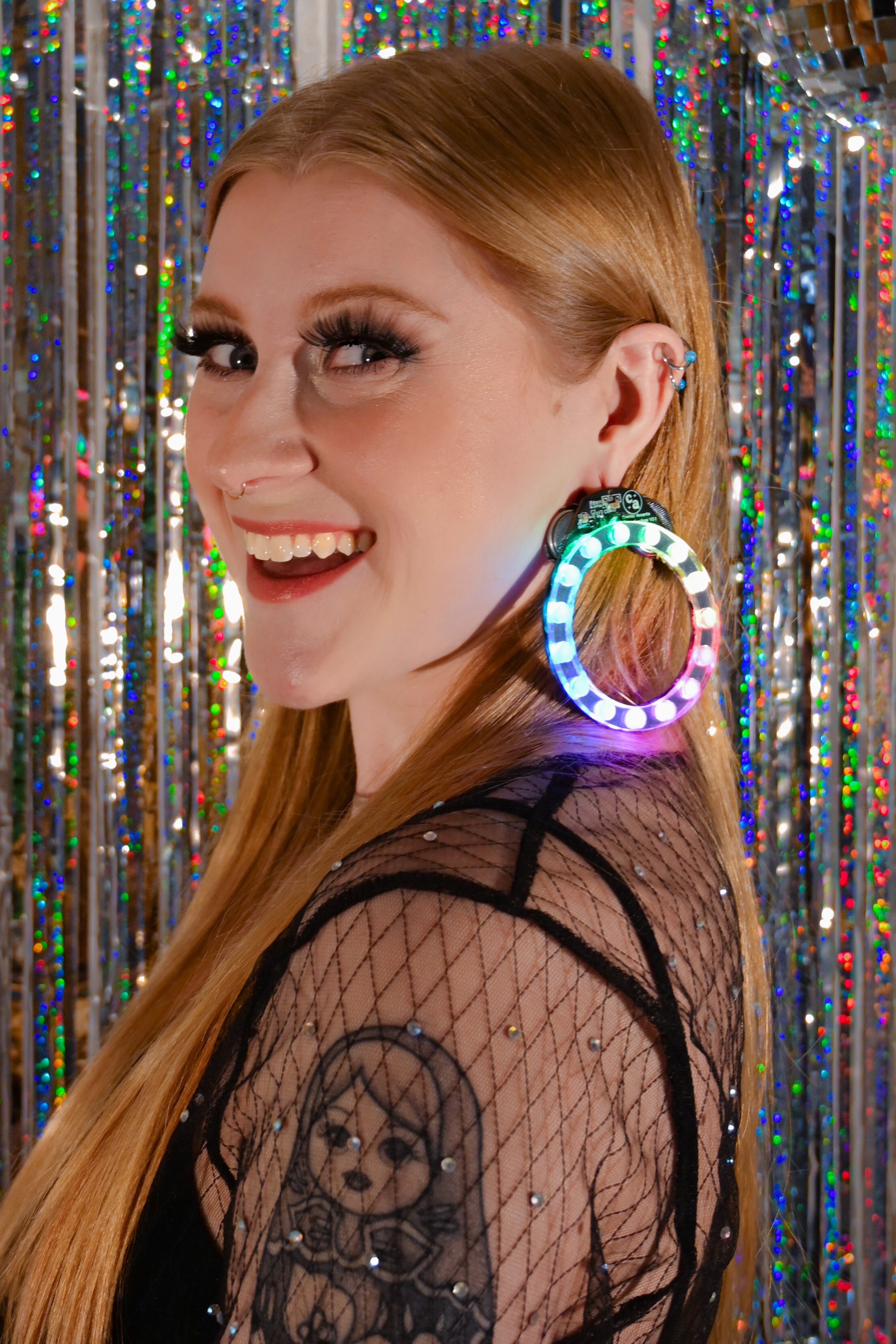 Orbit LED Hoop Earrings (Sound-Reactive LED Earrings)