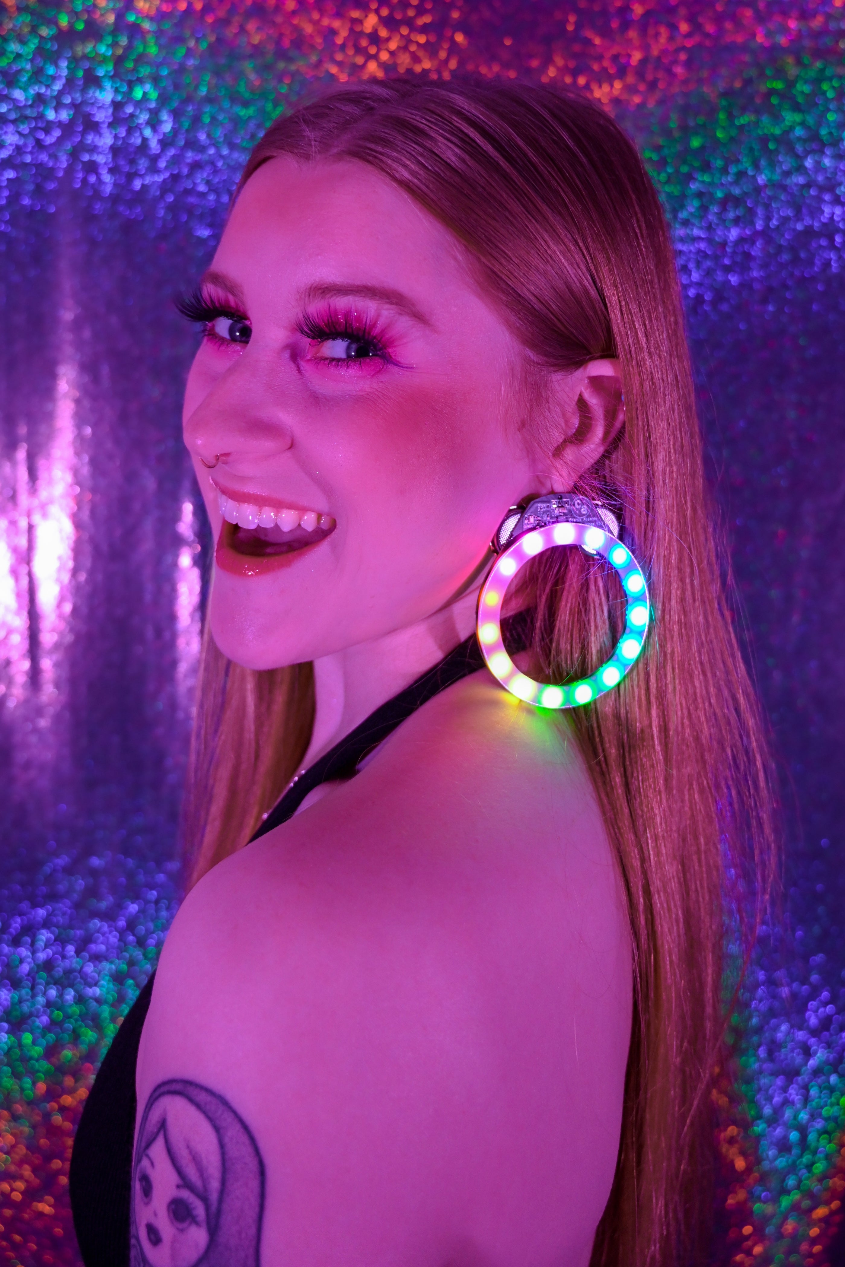Orbit Hoop Earrings (Sound-Reactive LED Earrings)